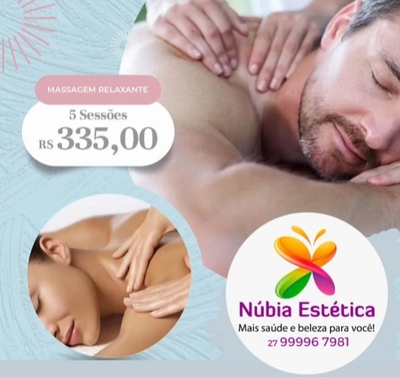 Massagem Relaxante 5 sessões